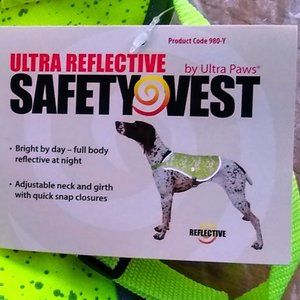 Ultra Paws Dog Vest Reflective Safety Hi Vis Med